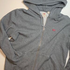 Men's Levi's Zip-Up Hoodie in Grey Size Medium